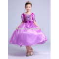 Children Frocks Designs Party Girls Robes d&#39;anniversaire Purple Christmas Party Little Girl